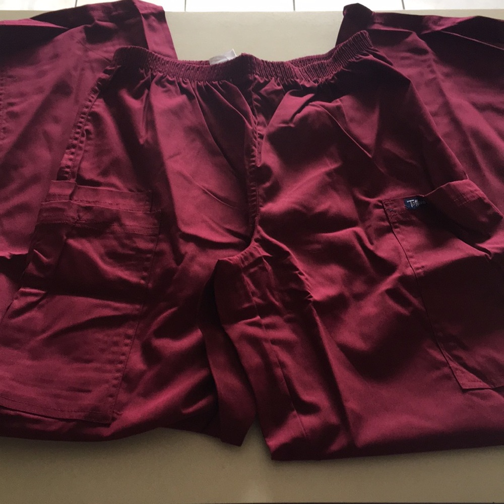 XS Tafford Medical Scrub Pants WINE